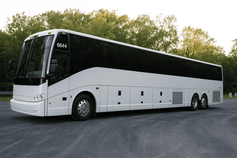 exterior of Charter Bus Rental Taylorsville coach bus